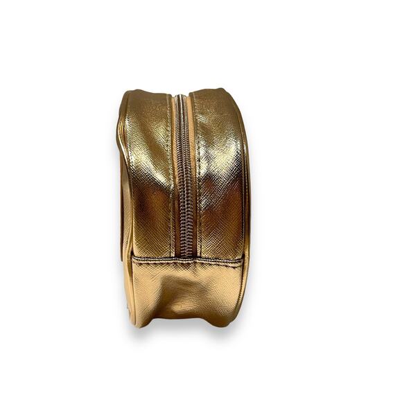 Vince Camuto Metallic Rose Gold Cosmetic Makeup Bag - Picture 2 of 7